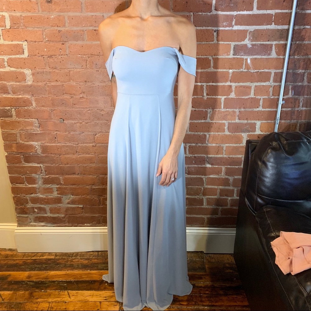 Off-the-shoulder 4SI3NNA Blue Dress